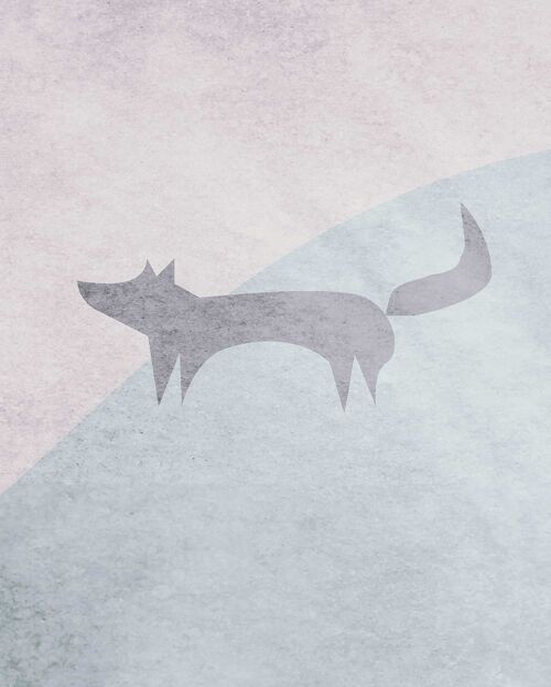 Wandbild - Wild and Free Fox  - Größe: 40 x 50 cm