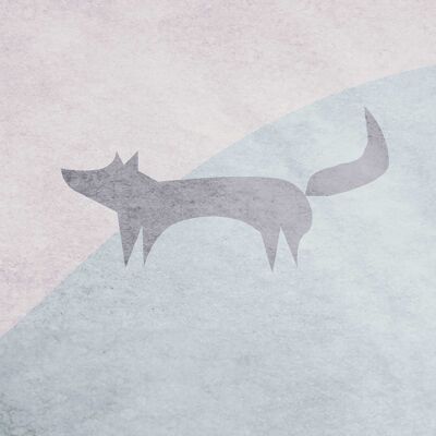 Wandbild - Wild and Free Fox  - Größe: 40 x 50 cm