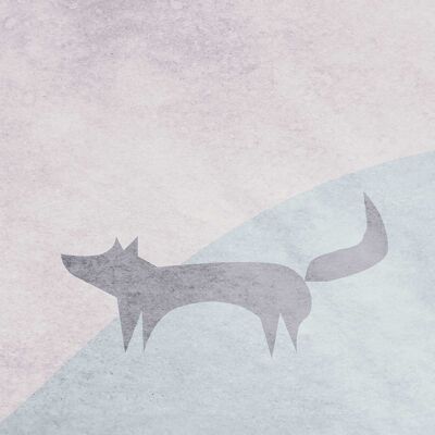 Wandbild - Wild and Free Fox  - Größe: 50 x 70 cm