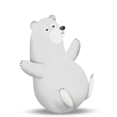 Wandbild - Cute Animal Polar Bear  - Größe: 30 x 40 cm