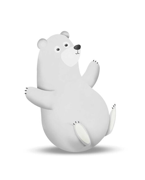 Wandbild - Cute Animal Polar Bear  - Größe: 40 x 50 cm
