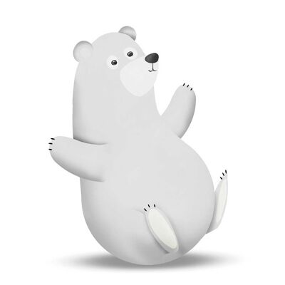 Mural - Cute Animal Polar Bear - Size: 50 x 70 cm