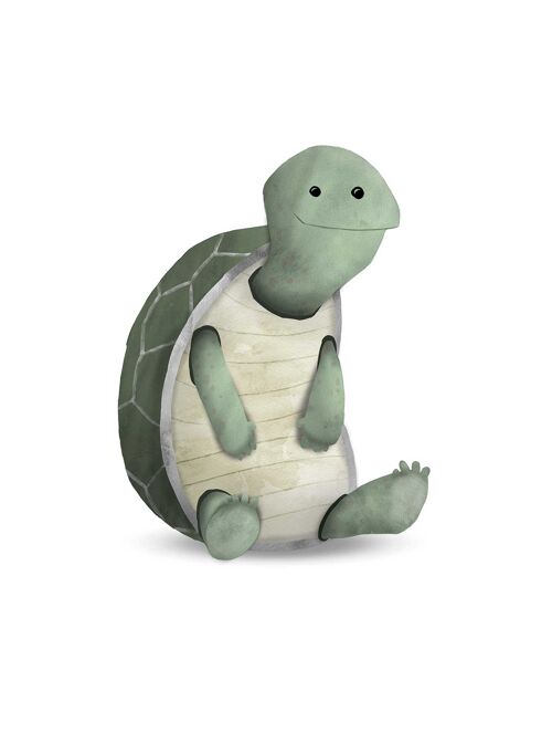 Wandbild - Cute Animal Turtle - Größe: 30 x 40 cm