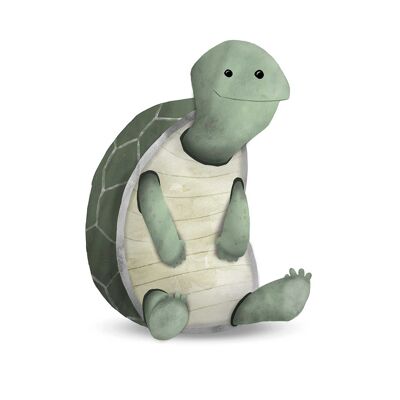 Wandbild - Cute Animal Turtle - Größe: 50 x 70 cm