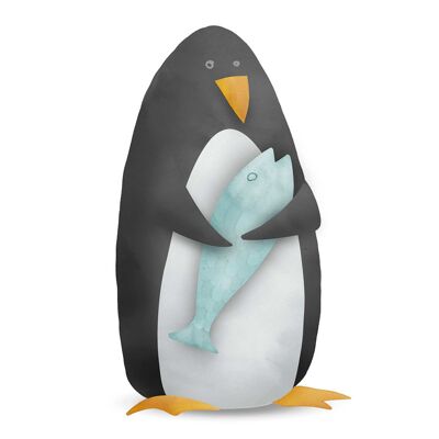 Papier Peint - Pingouin Animal Mignon - Taille: 30 x 40 cm