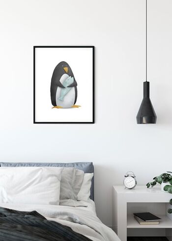 Papier Peint - Pingouin Animal Mignon - Taille: 40 x 50 cm 3