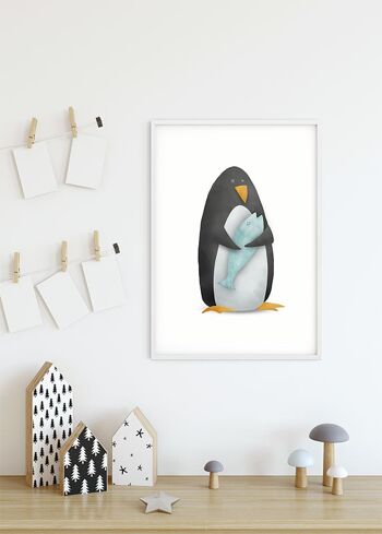 Papier Peint - Pingouin Animal Mignon - Taille: 40 x 50 cm 6