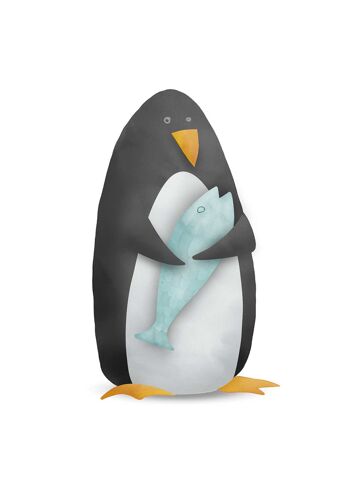 Papier Peint - Pingouin Animal Mignon - Taille: 50 x 70 cm 1