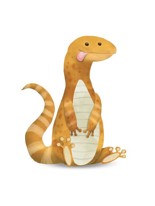 Wandbild - Cute Animal Lizard - Größe: 30 x 40 cm