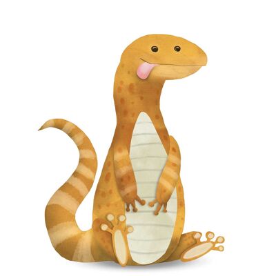 Wandbild - Cute Animal Lizard - Größe: 30 x 40 cm