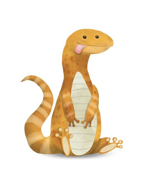 Wandbild - Cute Animal Lizard - Größe: 40 x 50 cm