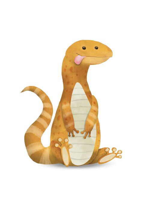Wandbild - Cute Animal Lizard - Größe: 50 x 70 cm