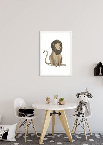 Papier Peint - Lion Animal Mignon - Dimensions : 50 x 70 cm 5