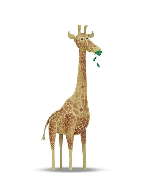 Wandbild - Cute Animal Giraffe - Größe: 30 x 40 cm