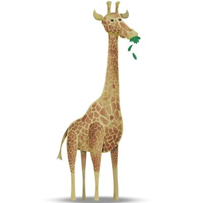 Papier Peint - Girafe Animal Mignon - Dimensions : 50 x 70 cm