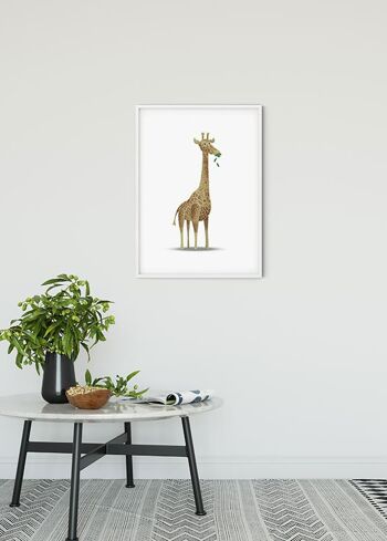 Papier Peint - Girafe Animal Mignon - Dimensions : 50 x 70 cm 2