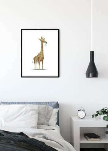 Papier Peint - Girafe Animal Mignon - Dimensions : 50 x 70 cm 3