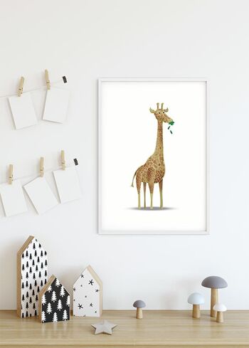 Papier Peint - Girafe Animal Mignon - Dimensions : 50 x 70 cm 6