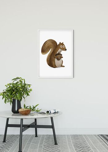 Papier Peint - Écureuil Animal Mignon - Dimensions : 40 x 50 cm 2