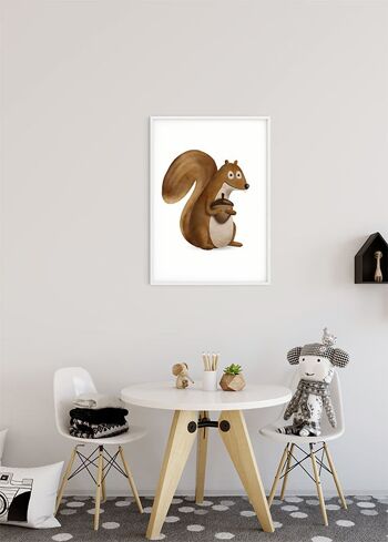Papier Peint - Écureuil Animal Mignon - Dimensions : 40 x 50 cm 5