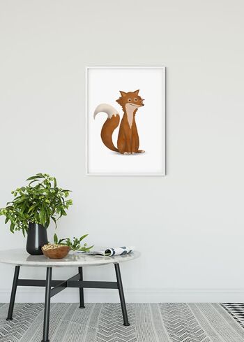 Papier Peint - Renard Animal Mignon - Taille: 50 x 70 cm 2