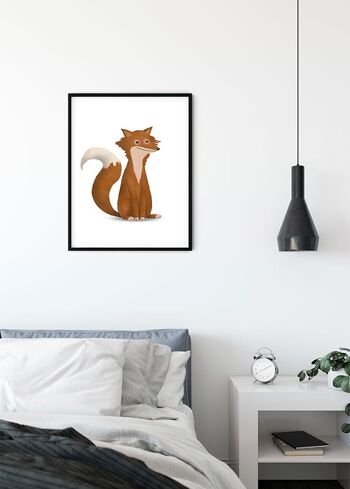 Papier Peint - Renard Animal Mignon - Taille: 50 x 70 cm 3
