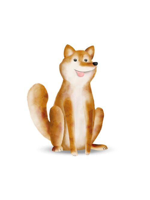 Wandbild - Cute Animal Dog - Größe: 30 x 40 cm