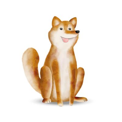 Wandbild - Cute Animal Dog - Größe: 30 x 40 cm