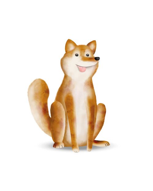 Wandbild - Cute Animal Dog - Größe: 40 x 50 cm