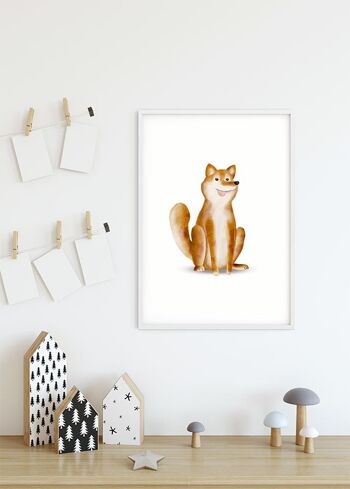 Papier Peint - Chien Animal Mignon - Taille: 40 x 50 cm 6