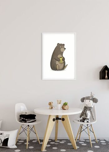 Papier Peint - Ours Animal Mignon - Taille: 40 x 50 cm 5