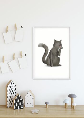 Papier Peint - Chat Animal Mignon - Taille: 40 x 50 cm 6