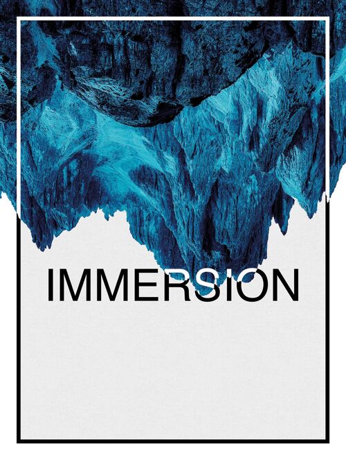 Wandbild - Immersion Blue - Größe: 30 x 40 cm
