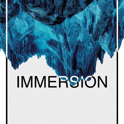 Murale - Blu Immersione - Dimensioni: 30 x 40 cm