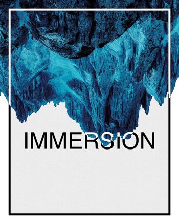 Papier Peint - Bleu Immersion - Format : 40 x 50 cm 1