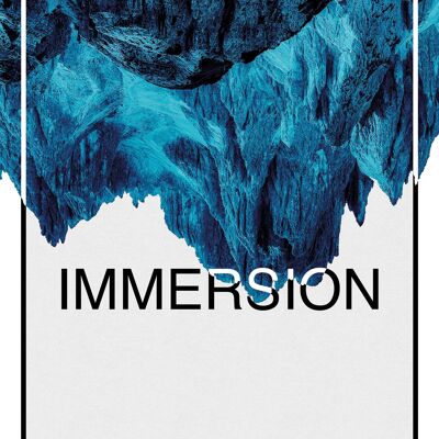 Wandbild - Immersion Blue - Größe: 40 x 50 cm