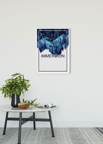 Papier Peint - Bleu Immersion - Format : 40 x 50 cm 2