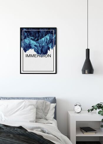 Papier Peint - Bleu Immersion - Format : 40 x 50 cm 3