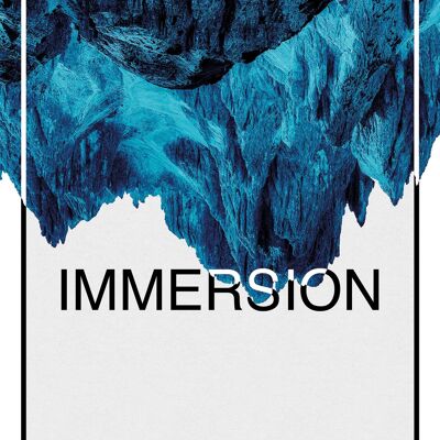 Wandbild - Immersion Blue - Größe: 50 x 70 cm