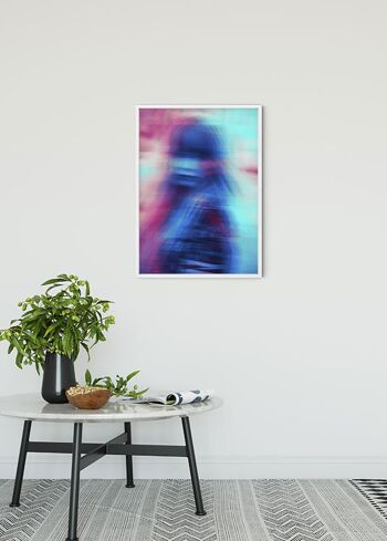 Papier peint - Neon Girl - Dimensions : 40 x 50 cm 2