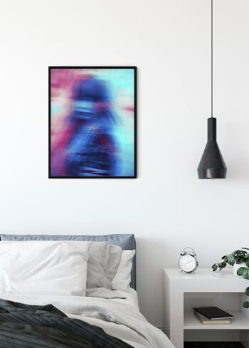 Papier peint - Neon Girl - Dimensions : 40 x 50 cm 3