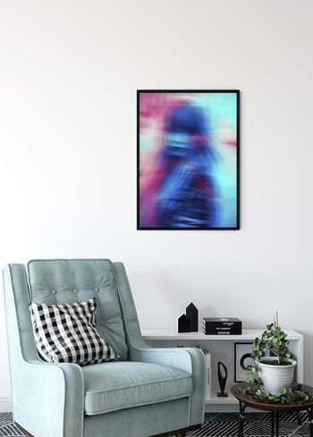 Papier peint - Neon Girl - Dimensions : 40 x 50 cm 4