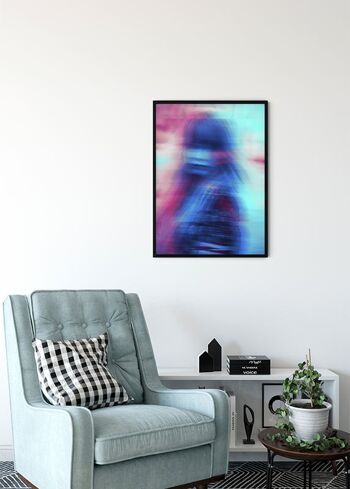 Papier peint - Neon Girl - Dimensions : 50 x 70 cm 4