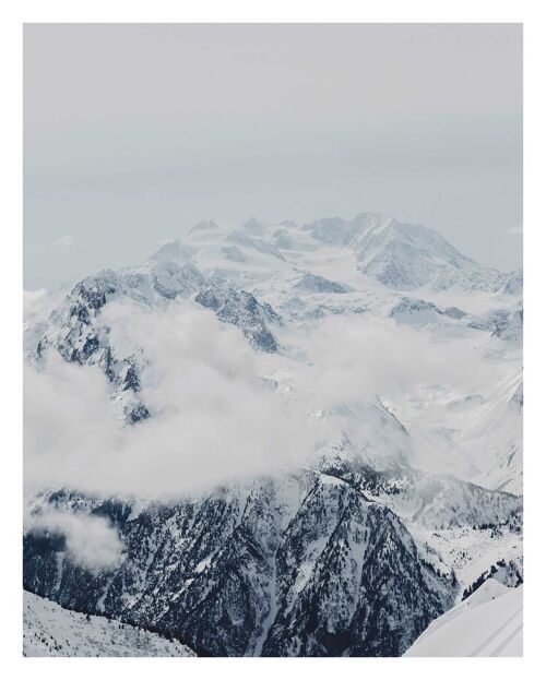 Wandbild - Mountains Clouds - Größe: 40 x 50 cm