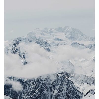 Wandbild - Mountains Clouds - Größe: 40 x 50 cm