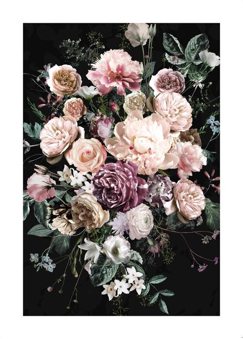 Wandbild - Charming Bouquet - Größe: 50 x 70 cm