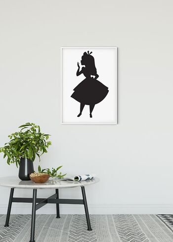 Papier peint - Silhouette d'Alice - Dimensions : 30 x 40 cm 2