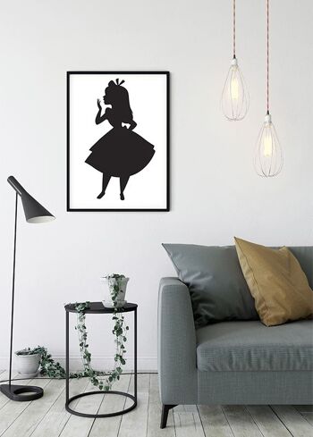 Papier peint - Silhouette d'Alice - Dimensions : 30 x 40 cm 5