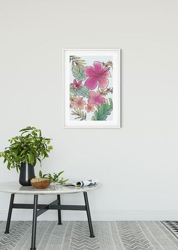 Murale - Fleurs d'Ariel - Dimensions : 30 x 40 cm 2