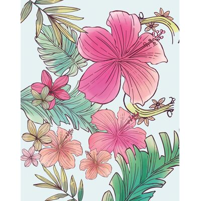 Wandbild - Ariel Flowers - Größe: 40 x 50 cm
